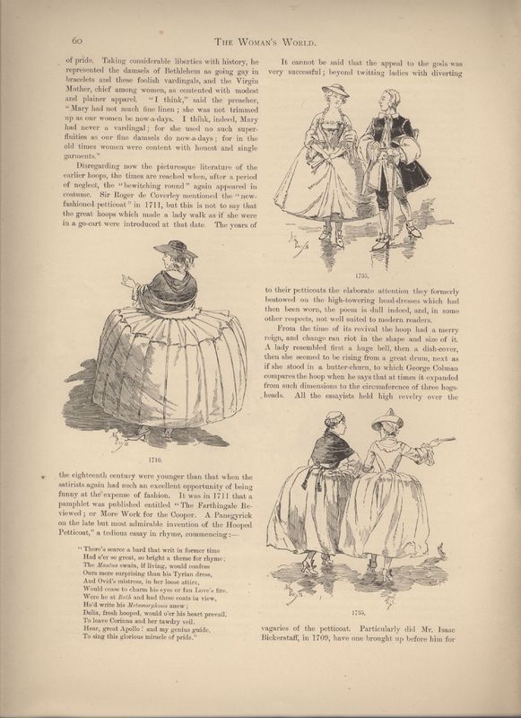 2nd page of "A Treatise on Hoops" in Woman's World Dec 1887