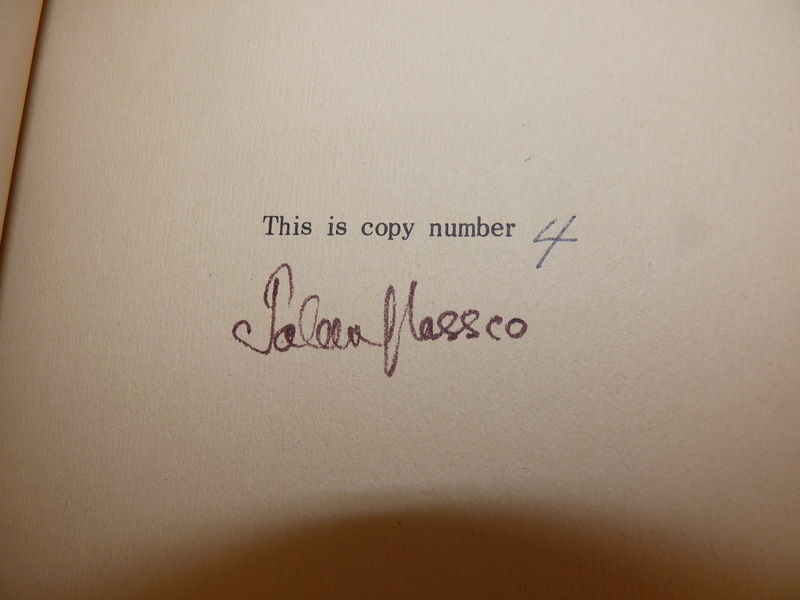 Glassco's <em>Venus in Furs</em>-signature on copy no. 4.