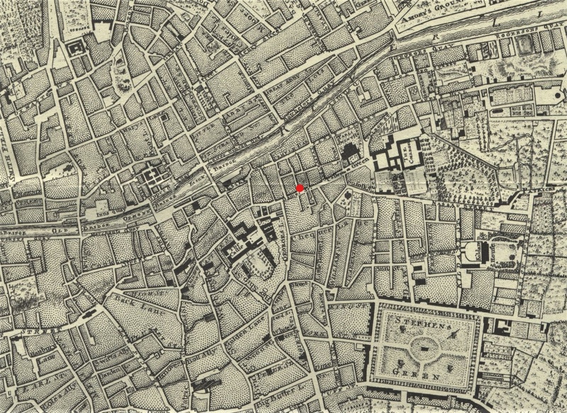 Segment of John Rocque's 1756 Map of Dublin