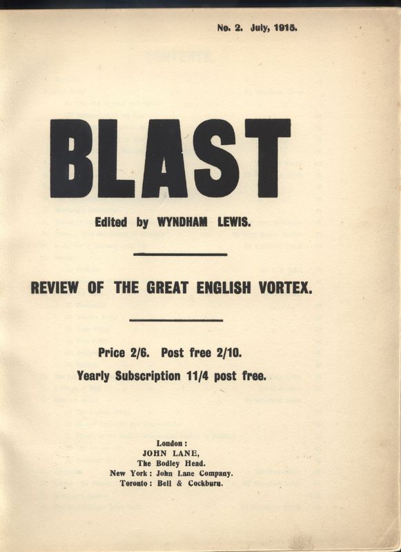 Frontispiece from BLAST 2: the War Number 