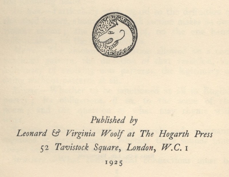 Hogarth Press Inscription