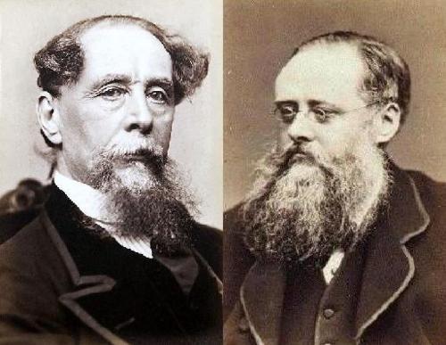 Portraits of Charles Dickens and Wilkie Collins