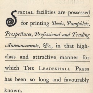Advertisement for The Leadenhall Press