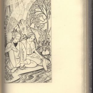Illustration made by John Buckland Wright for Fitzgerald's <em>Rubaiyat</em> Published by Golden Cockerel Press (1938)