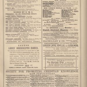 6th page of advertisements in Woman's World Dec 1887