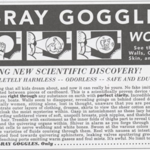 X-Ray Goggles Advertisement
