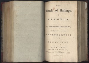 Title Page of <em>The Battle of Hastings</em> by Richard Cumberland, Esq.