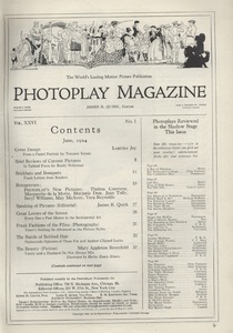 Photoplay. Vol. 6, No. 1., Table of Contents
