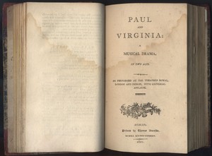 Title page of <em>Paul and Virginia</em> by James Cobb
