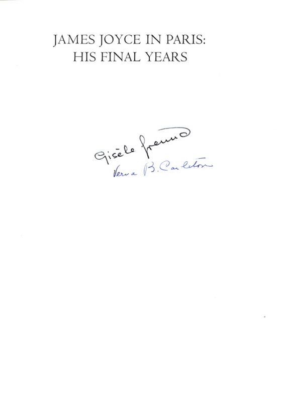 Signature of authors for James Joyce in Paris