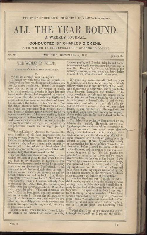 First page of Dec 3 1859 <em>All the Year Round</em>