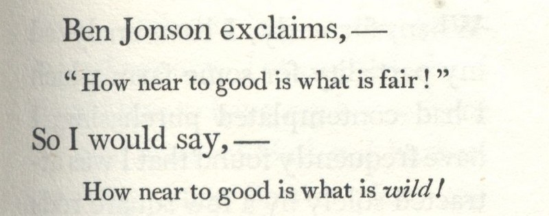 Ben Jonson quote in Thoreau's <em>Walking</em>
