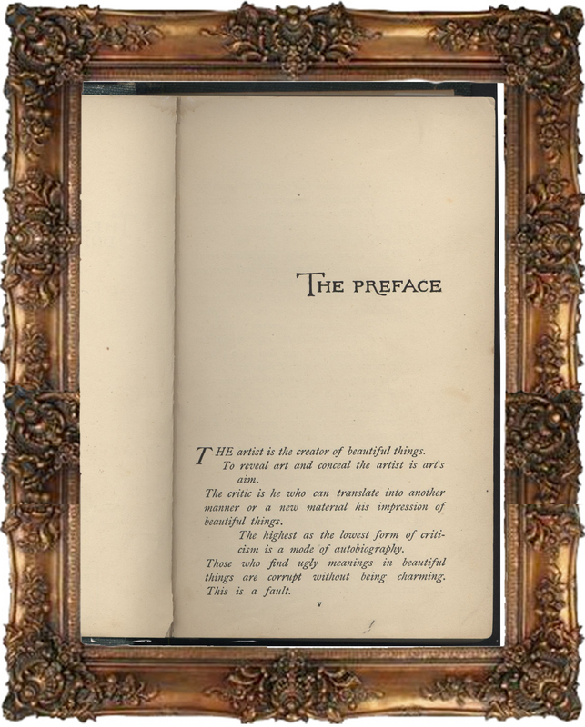 The Picture of Dorian Gray 1891 Preface