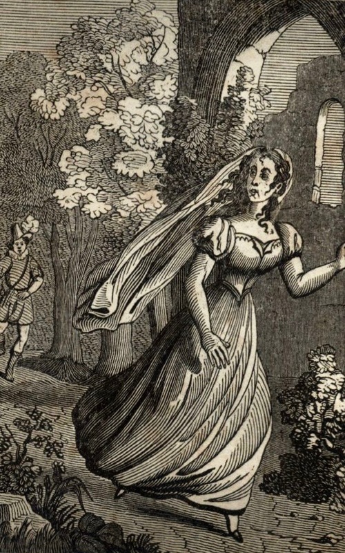 Detail of Frontispiece for&nbsp;<em>The Romance of the Forest (</em>edit).