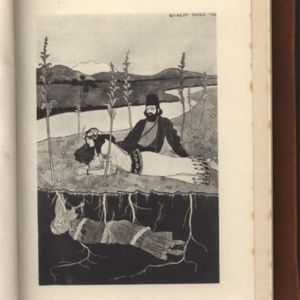 Illustration made by Gilbert James for Fitzgerald's <em>Rubaiyat</em> Published by Routledge (1912)