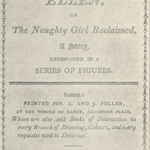 Frontispiece to "Ellen: or the Naughty Girl Reclaimed," printed in "Pages and Pictures from Forgotten Children's Books."