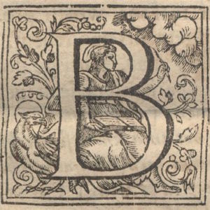 Decorative Lettering on Preface of Donne's <em>Biathanatos</em>