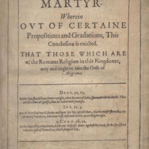 Title Page of Donne's <em>Pseudo-Martyr</em>