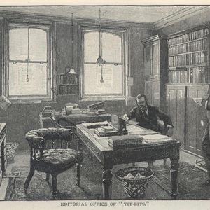 <em>The Strand Magazine</em>, volume four, "Editorial Office of '<em>Tit-Bits</em>'" from "A Description of the Offices of <em>The Strand Magazine</em>"