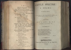 Title Page of <em>The </em><em>Castle-Spectre </em>by M. G. Lewis, Esq. M. P.