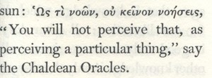 Chaldean Oracle excerpt in Thoreau's <em>Walking</em>